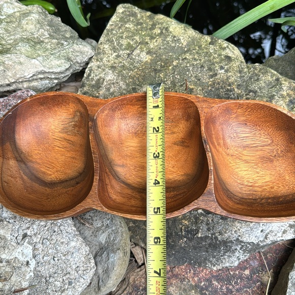 Vintage Wooden “Monkey Pod” Bowl-Pea Pod Shape - Picture 10 of 16